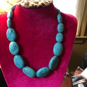 Faux turquoise necklace